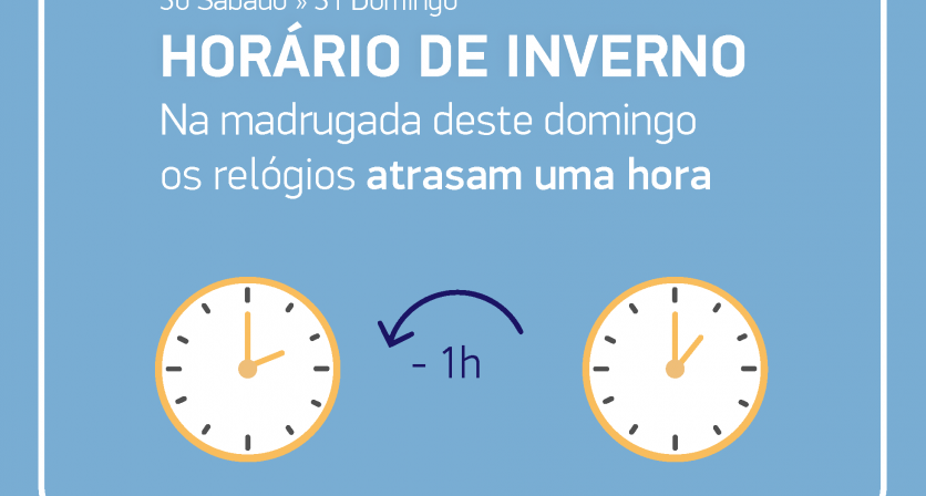 Mudança para hora de Inverno
