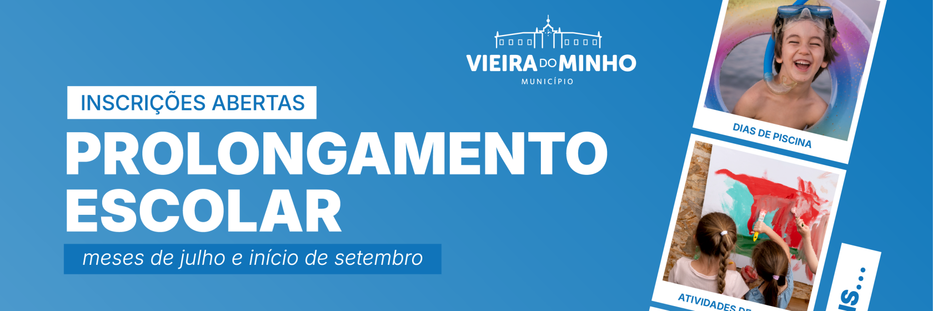 Encontram-se a decorrer as inscrições para o prolongamento escolar em Vieira do Minho